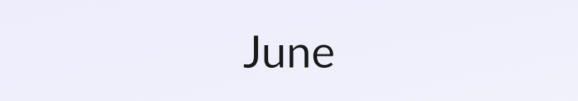 Image with purple background and the word June in black