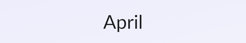 Image with purple background and the word April in black