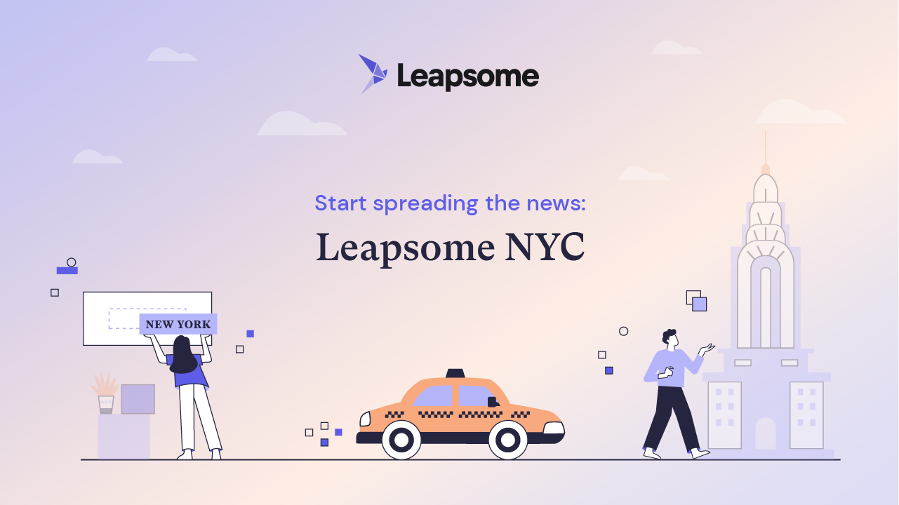 illustration of the Leapsome NYC office announcement.