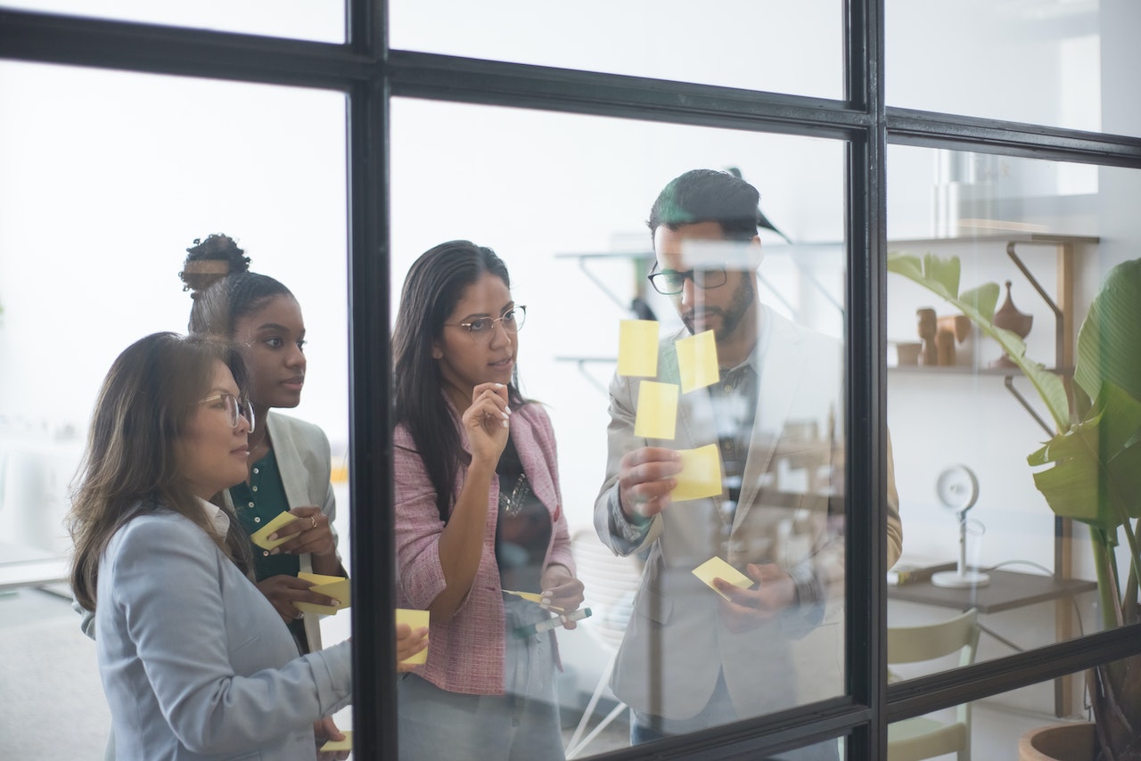 Photo of a manager leading a training activity.