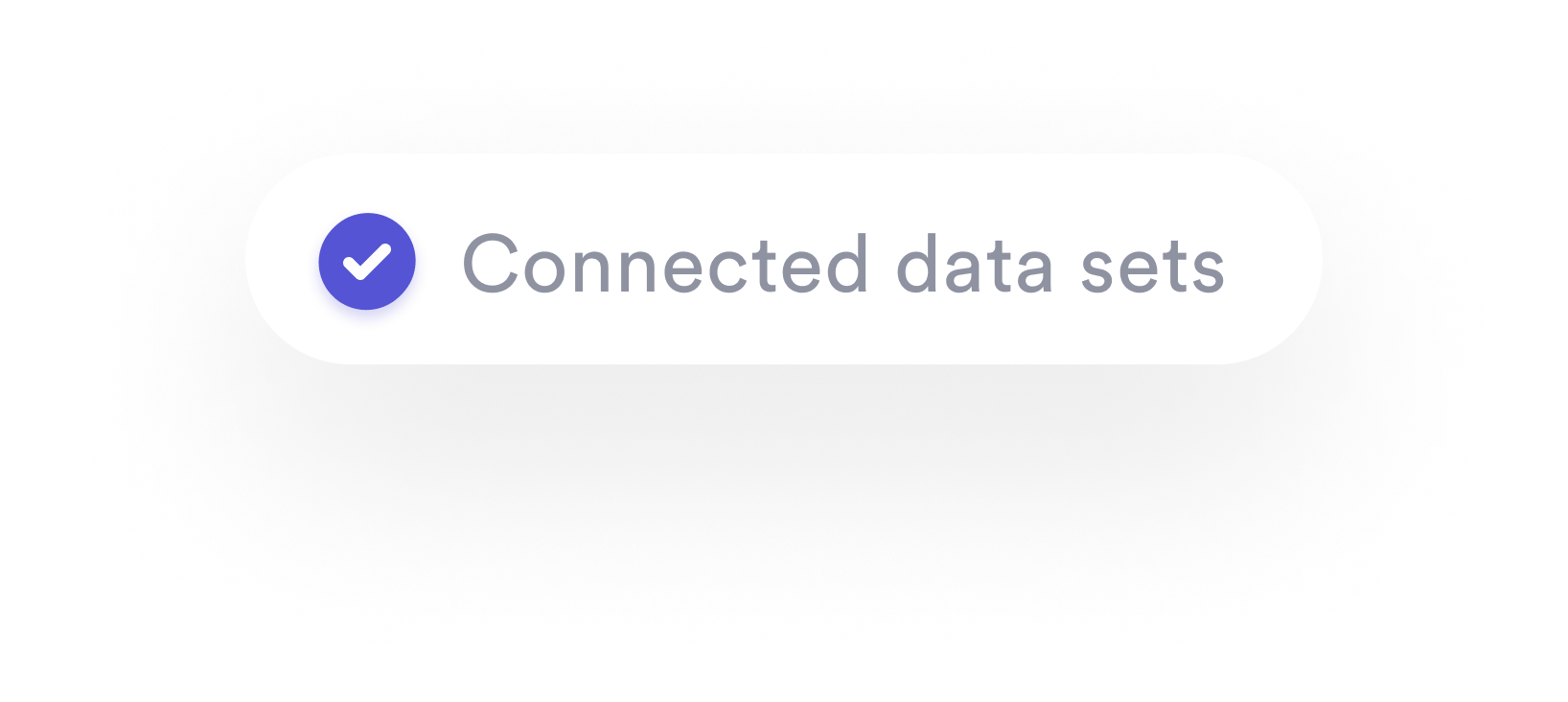 Checkmark connected data sets