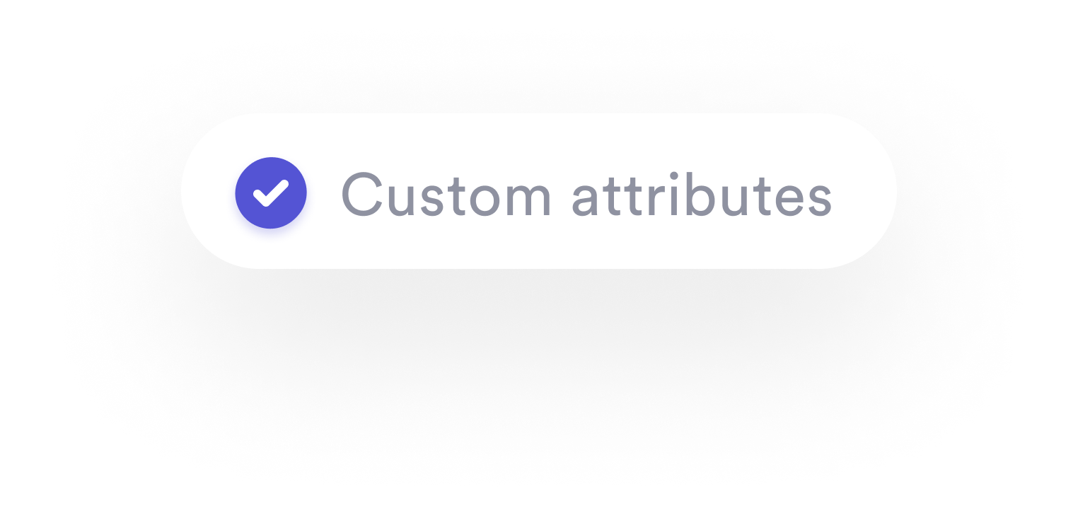 Checkmark custom attributes