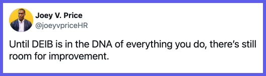 Tweet by HR influencer Joey V. Price