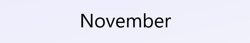 Image with purple background and the word November in black