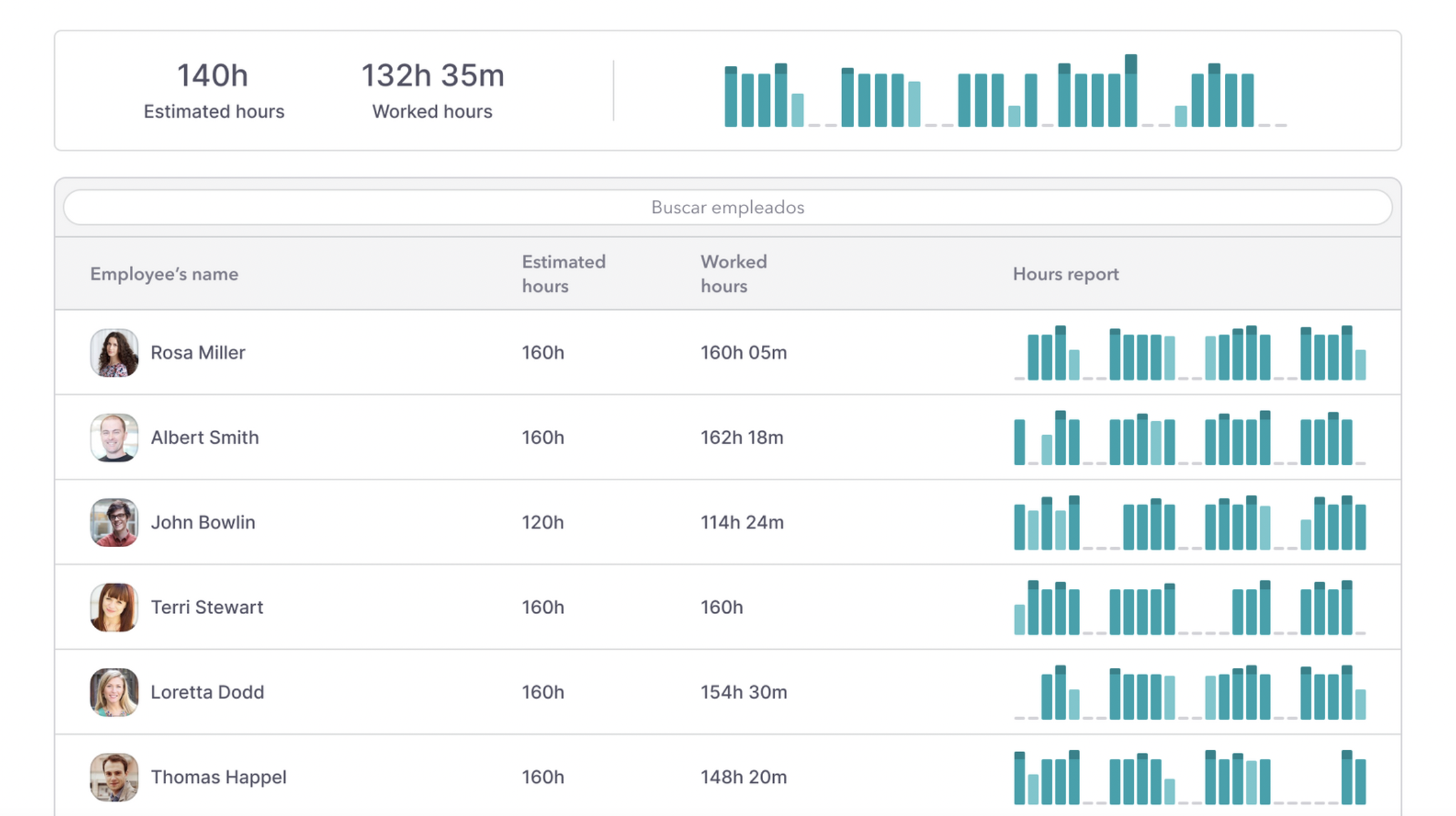 Factorial employee management software interface