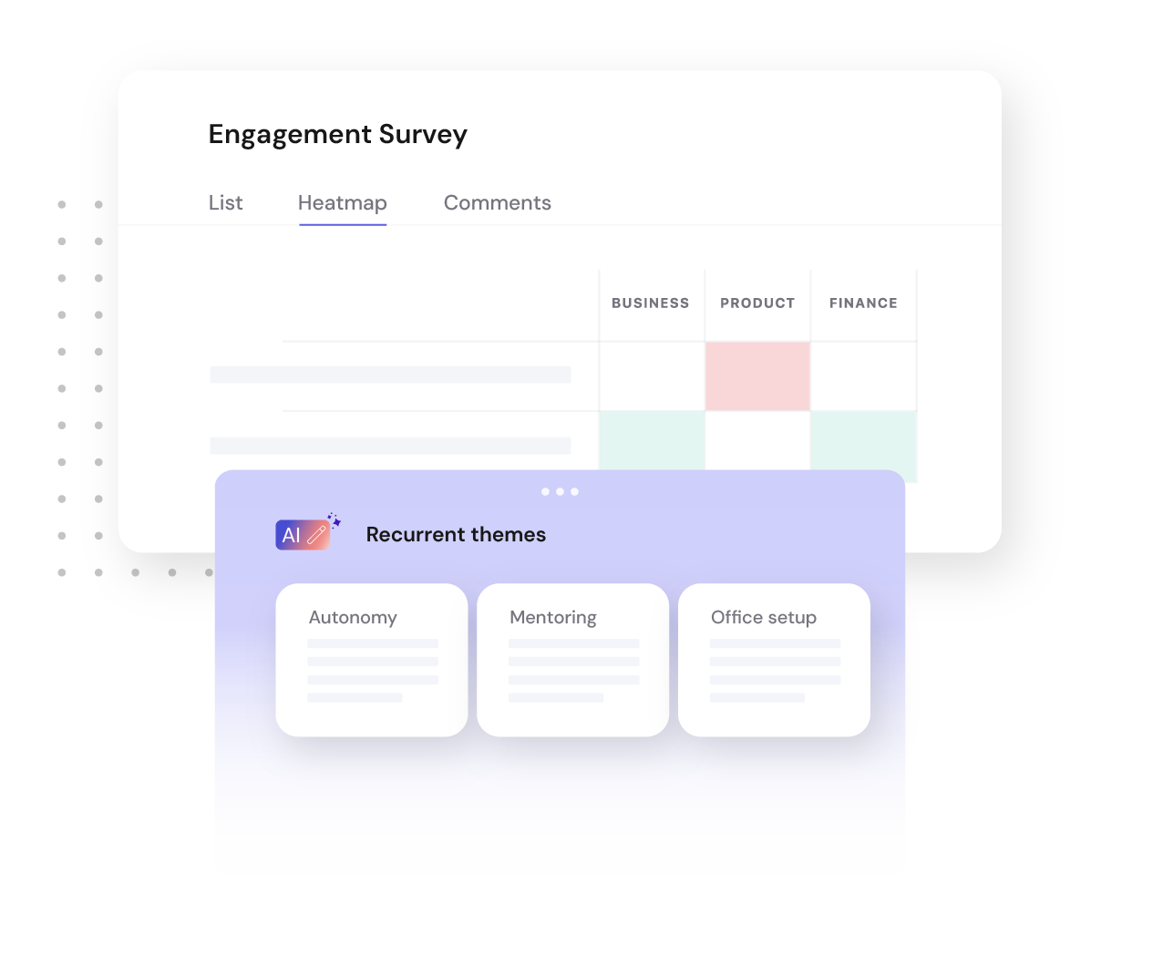 Employee Engagement & Pulse Survey Software screenshot showing user interface of the questionnaire 